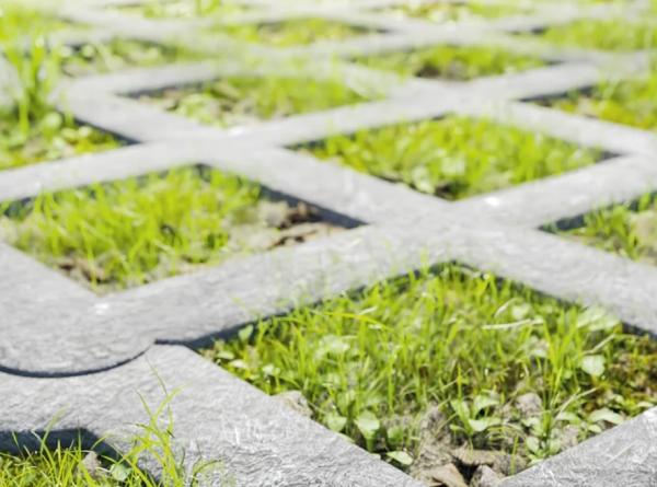 Kunststoffe Garten - Rasengittersteine bepflanzt