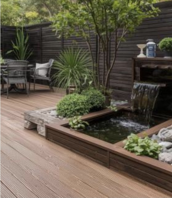 Kunststoffe Garten - Terrasse im Braunton